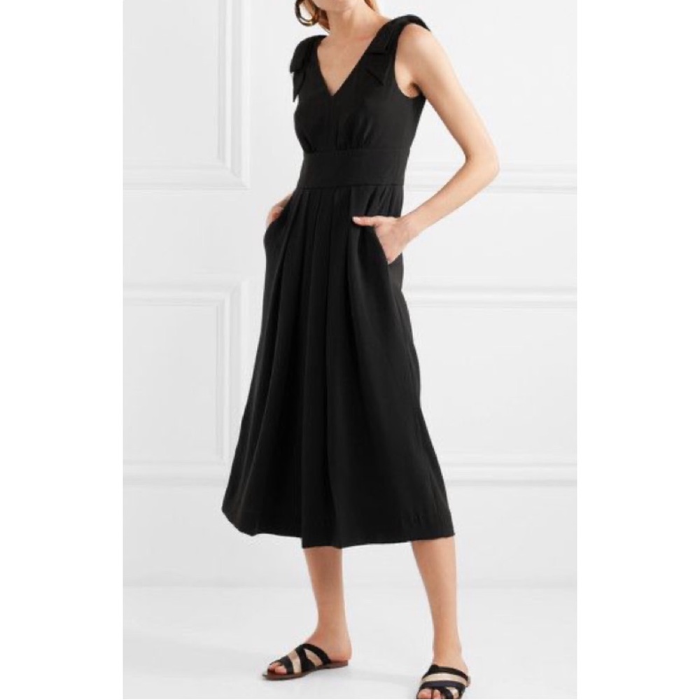 NEW J. Crew Jalopy Bow-Embellished Crepe Jumpsuit in Black Size 4Petite - Picture 10 of 10